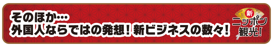 その他外国人ならではの発想！新ビジネスの数々！